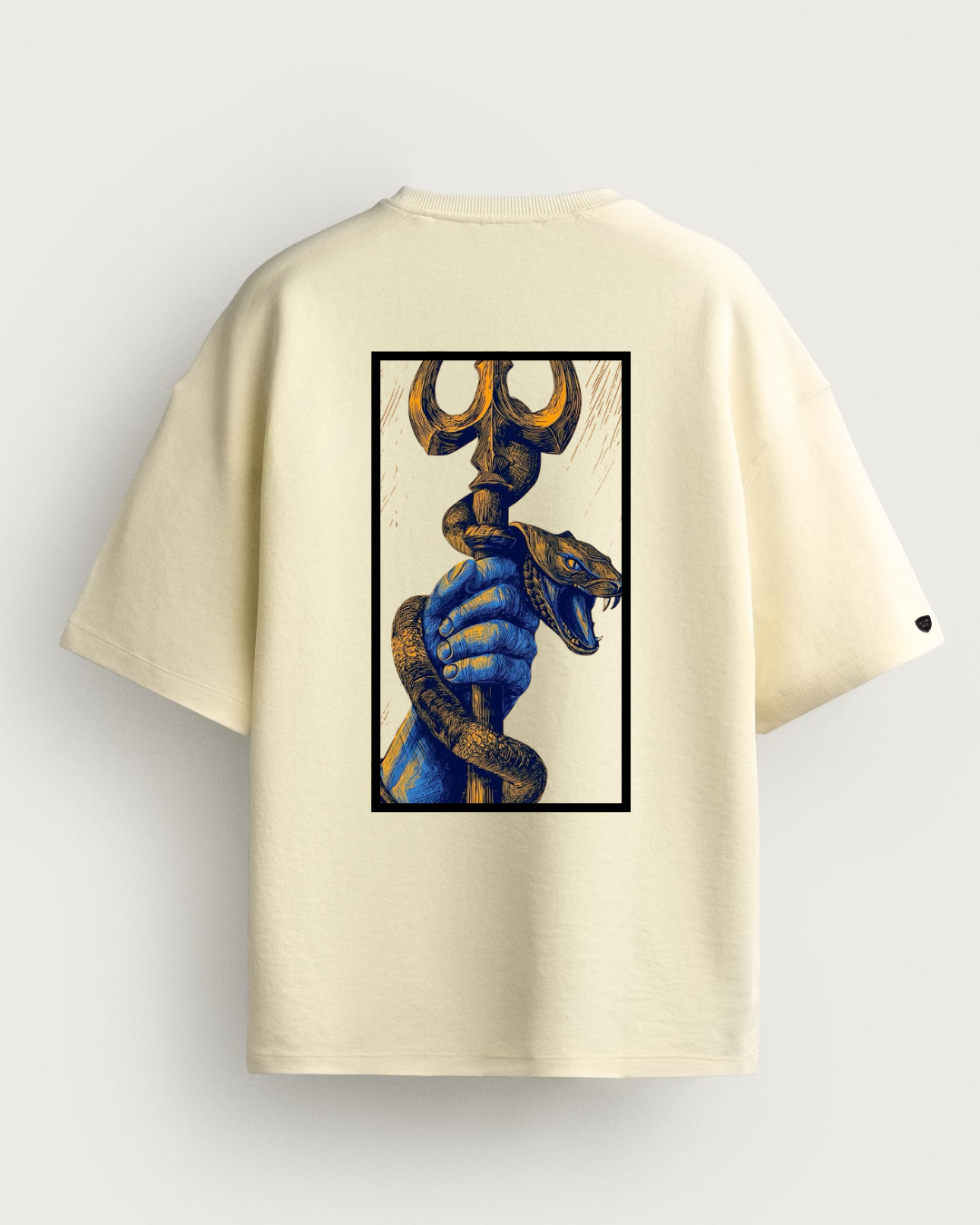 Divine Trishul / Mystic Shiva Pocket-Art Oversized Tee